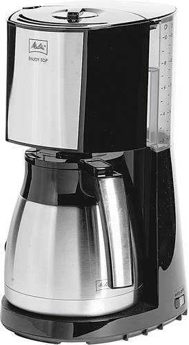 Melitta Enjoy Therm Kaffeemaschine Schwarz, Edelstahl Fassungsvermögen Tassen=10 Isolierkanne, mit Druckbrühsystem