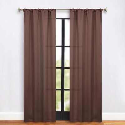 Superior Solid Rod Pocket Curtain Panels Set of 2 Light Filtering Window Drapes, Washable, Thermal & Noise‑Reducing