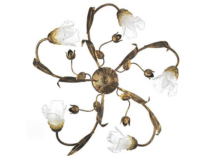 ONLI Lampe de plafond Arianna 5 lumières Bronze