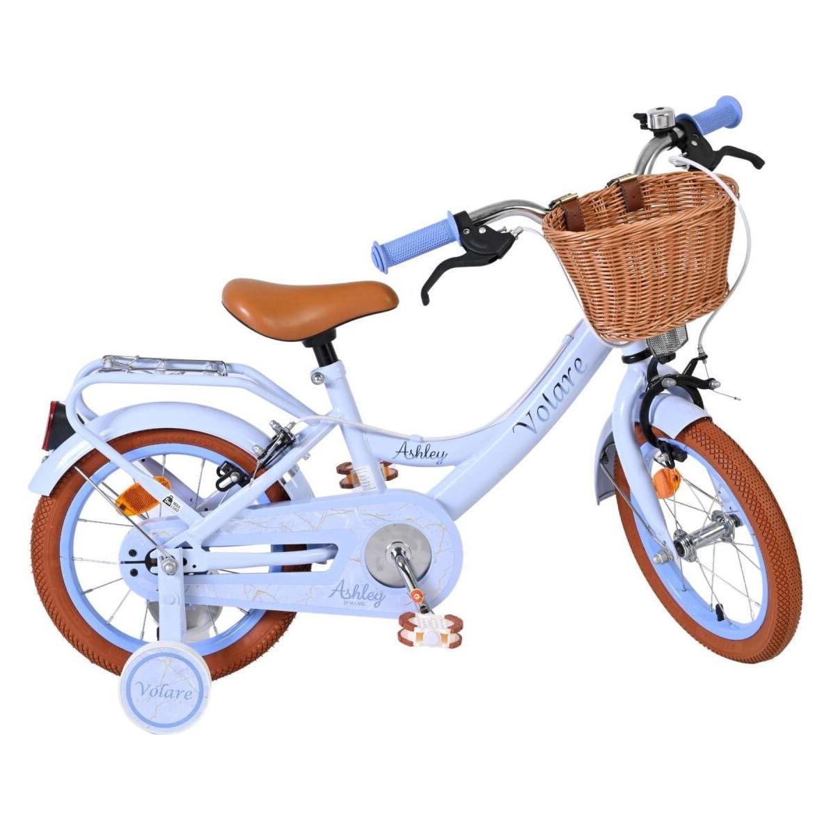 Volare Ashley Kinderfahrrad Mädchen 14 Zoll Pastellblau mit zwei Handbremsen (14") (71815011)