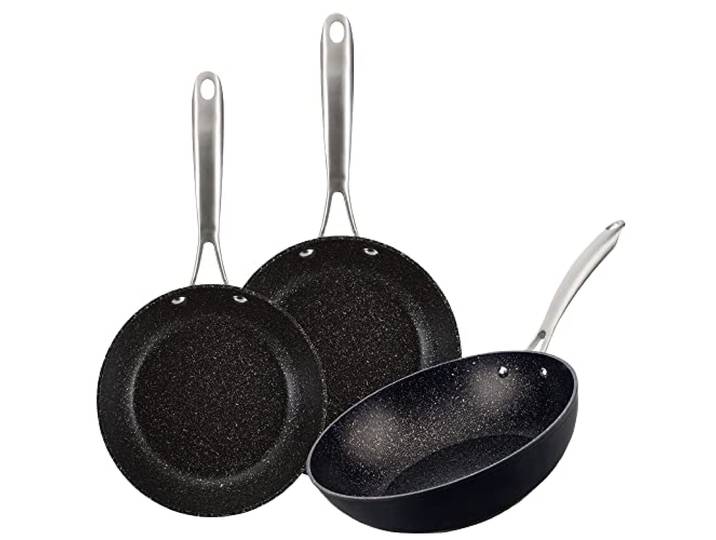 San Ignacio 2er Set Pfannen 20-28 + Wok aus geschmiedetem Aluminium