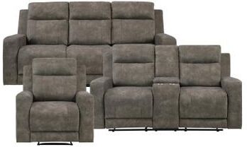 Fremont & Park Liriope 3-Piece Microfiber Manual Reclining Sofa Set
