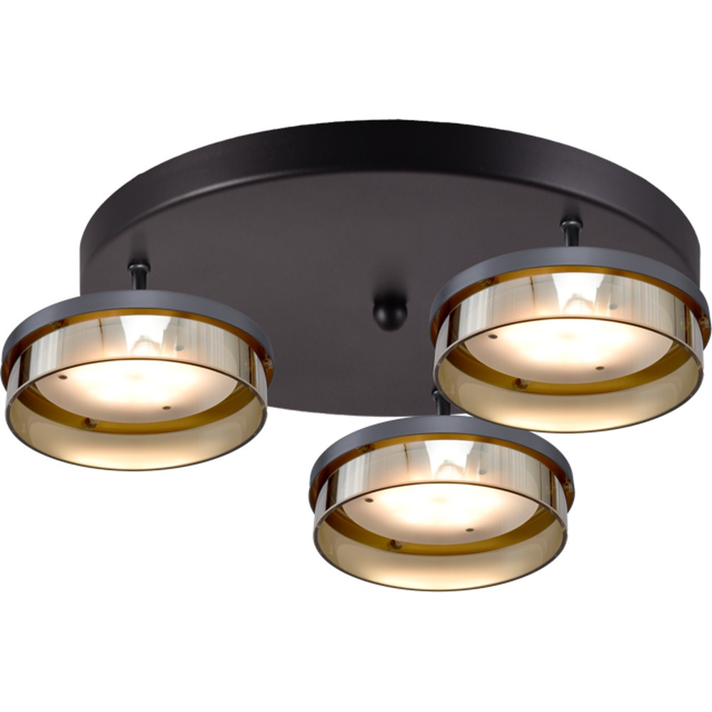 Masterlight Imperia Plafondlamp - 3-lichts - Zwart - Modern