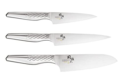 KAI Seki Magoroku Shoso 3-delige messenset - Santoku en 2 universele messen - 5CR15MoV staal - Made in Japan