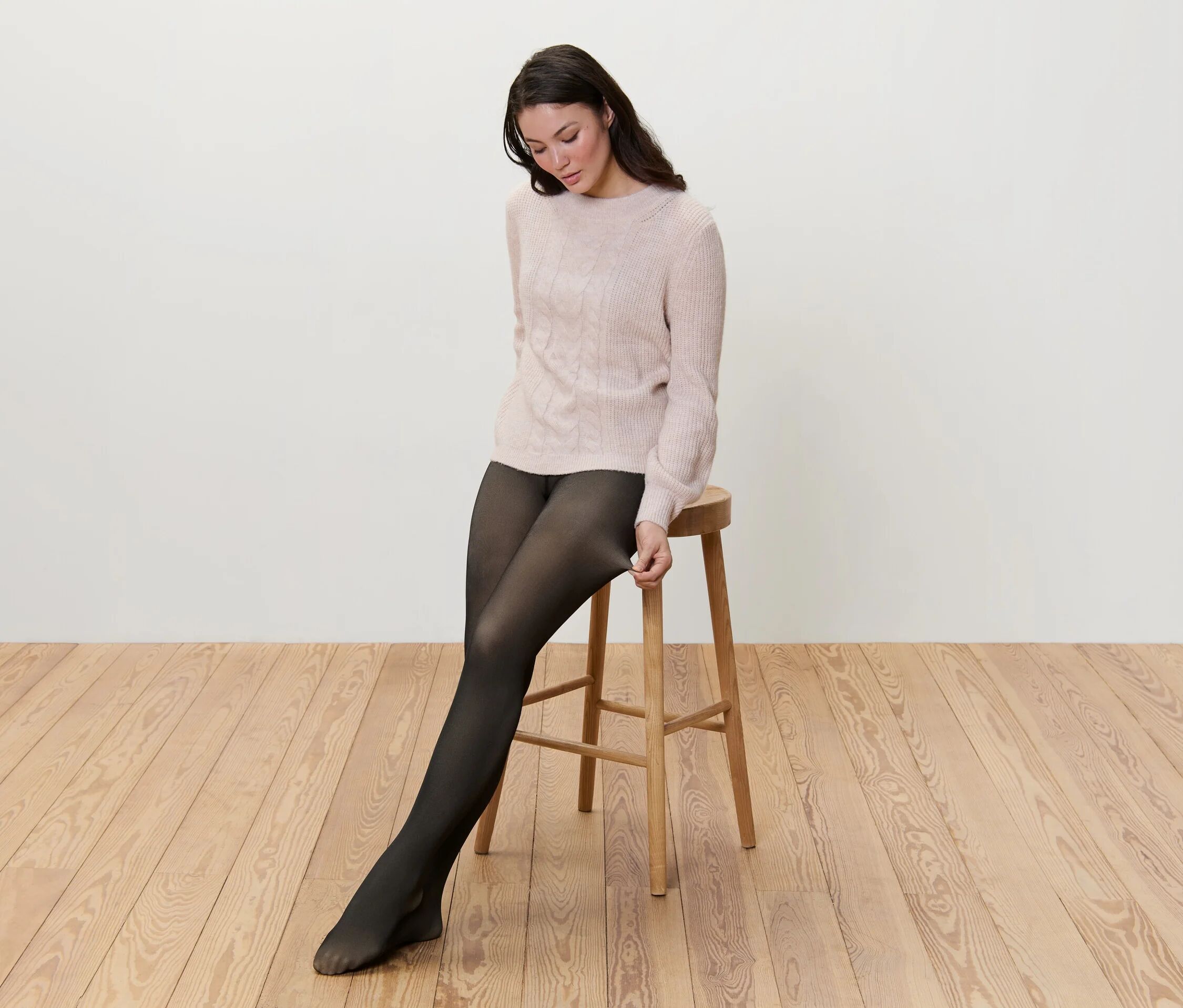 Tchibo - Gefütterte Feinstrumpfhose in transparenter Optik - Damen - Gr. XL - schwarz