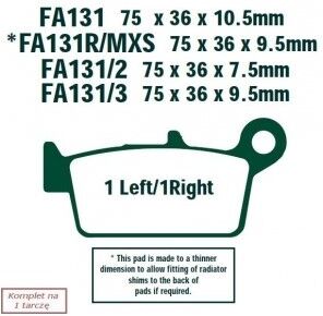 EBC Brakes FA131TT Bremsbeläge