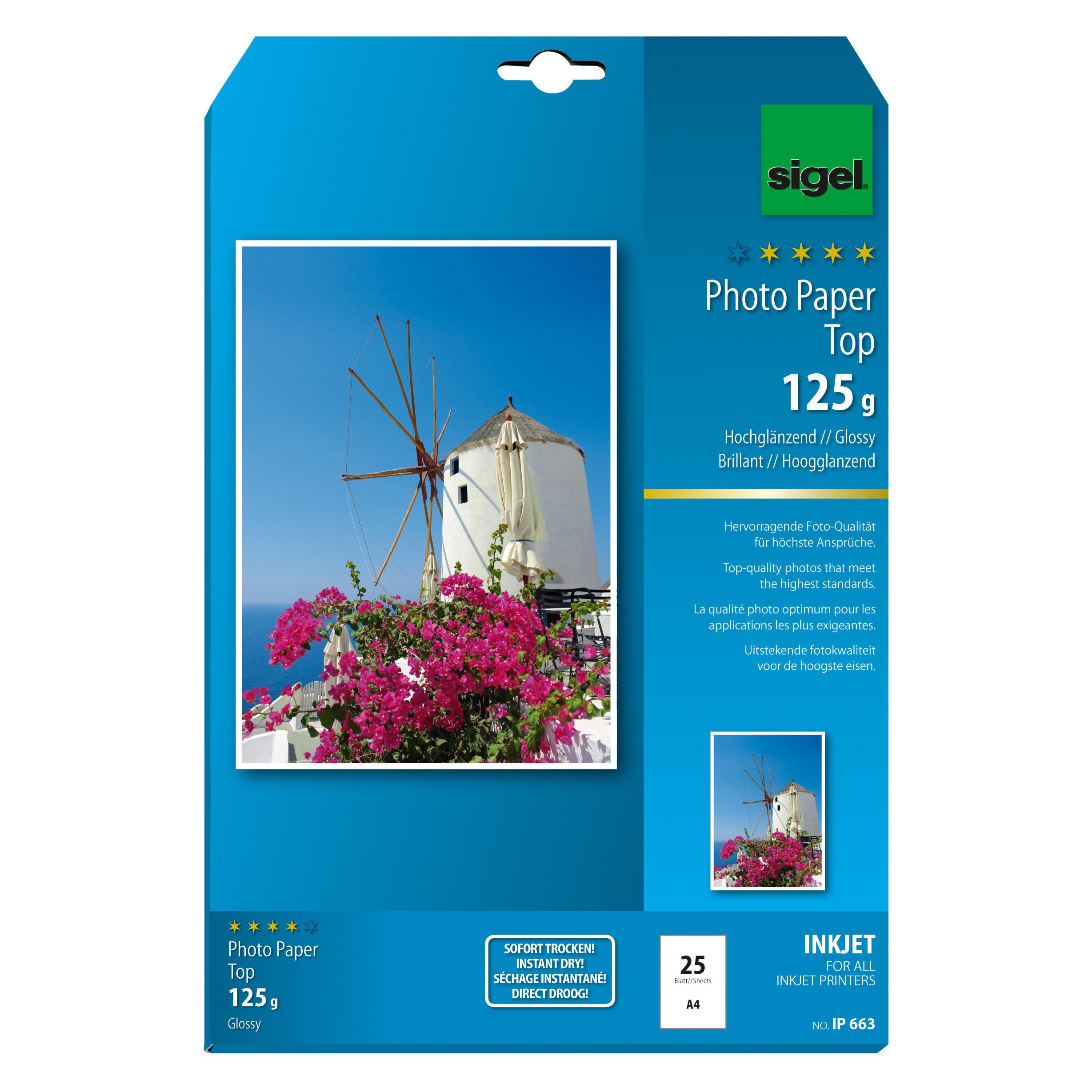 Sigel Inkjet Top (125 g/m², A4, 25 Stk.) (IP663)