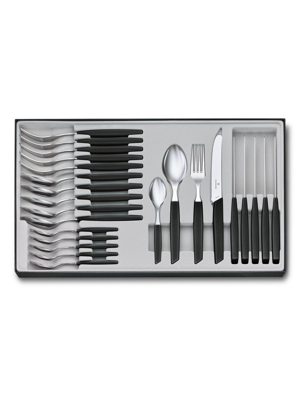 Victorinox Swiss Modern Cutlery Set 24 pcs. black