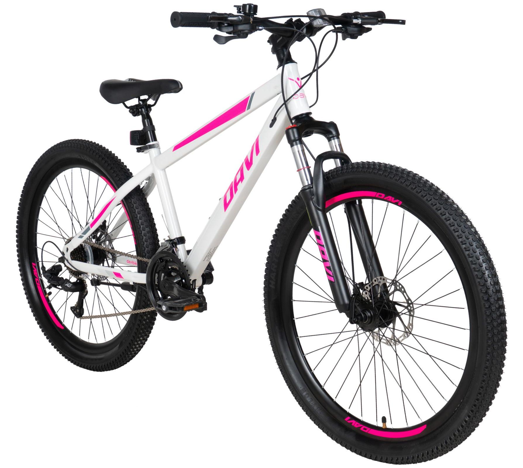 Mountainbike Davi Bonita 26 Zoll, 145-170 cm, 21 Gänge, Weiß/Rosa