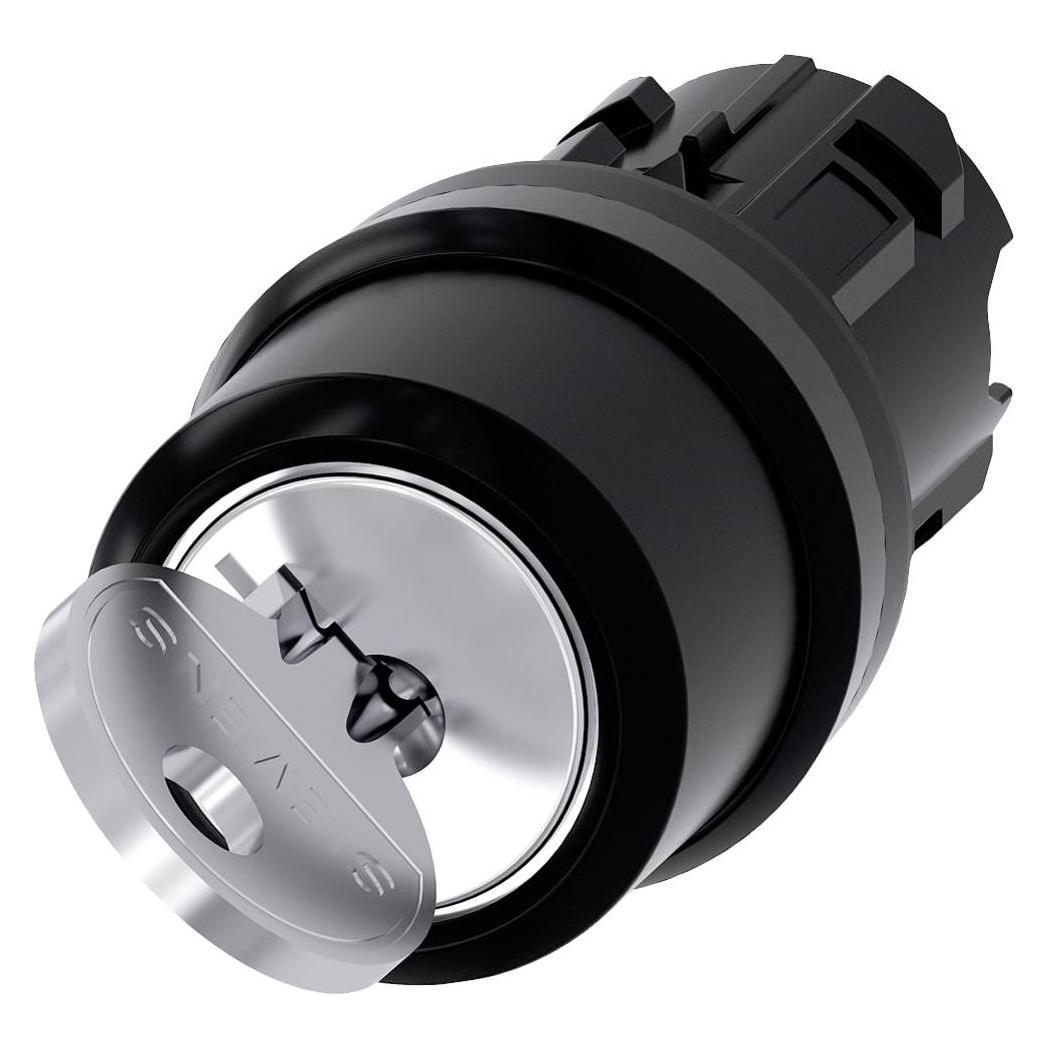 Siemens RONIS key-operated switch, 22mm (3SU1000-4BC01-0AA0)