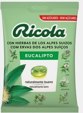 RICOLA EUCALIPTO 70g S/ ACUCAR