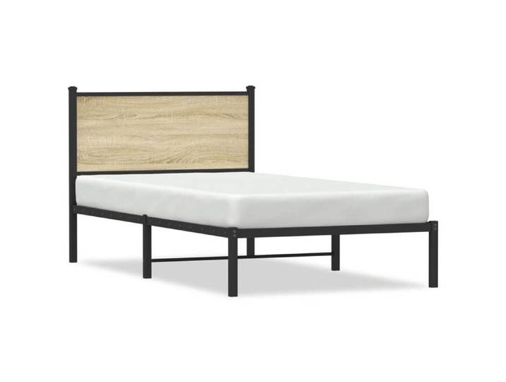 Mode Meuble de chambre - vidaxl - Cadre de lit en métal sans matelas - chêne sonoma 100x200 cm - pour maison N1B14418