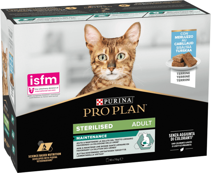 Pro Plan Cat Sterilised Adult Maintenance Bacalhau 10 un x 75g