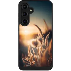 Nivocase Handyhülle für Samsung Galaxy S25+ Hülle NIVOpure Case Schwarz Natur Sonne Pampasgras (Samsung Galaxy S25+), Smartphone Hülle, Schwarz
