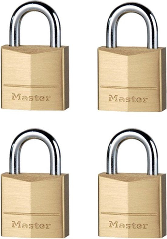 Master Lock Hangsloten Gelijksluitend Messing 3mm