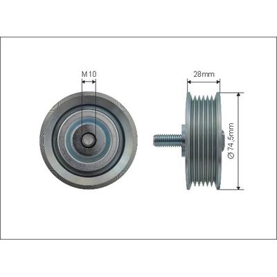 CAFFARO Umlenk-/Führungsrolle, Keilrippenriemen 500224 für HYUNDAI
