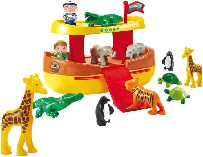 Ecoiffier speelgoed Arche Noah bouwpakket met dierenfiguren