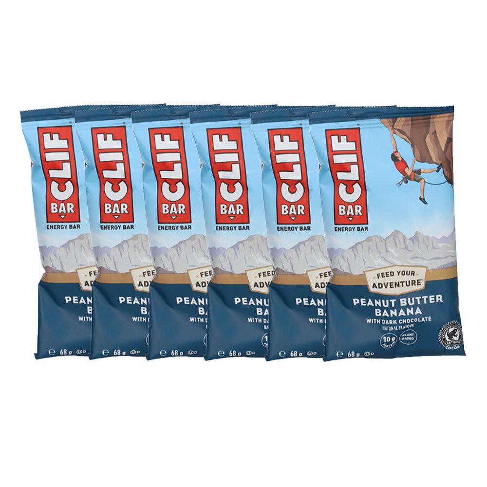 Clif Bar, Peanut Butter Banana Dark Chocolate 6x68 g Riegel