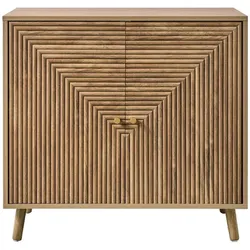 SIDEBOARD 2 Türen in Lamellenoptik in L-Form Eden 80/39/75 cm