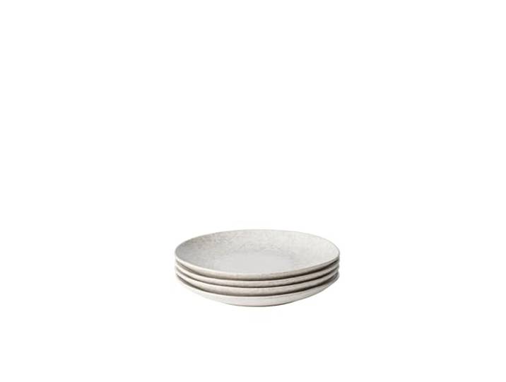 Gipfelstück Dessertteller-Set, Steinzeug Alpenwiese Creme