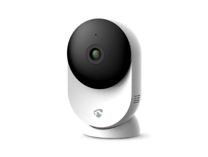 NEDIS WIFICI12CWT Caméra intérieure Wi-FI SmartLife 3MP 1296p Full HD Vision Nocturne Détection de Mouvement Compatible Onvif Stockage Cloud et microSD Blanc