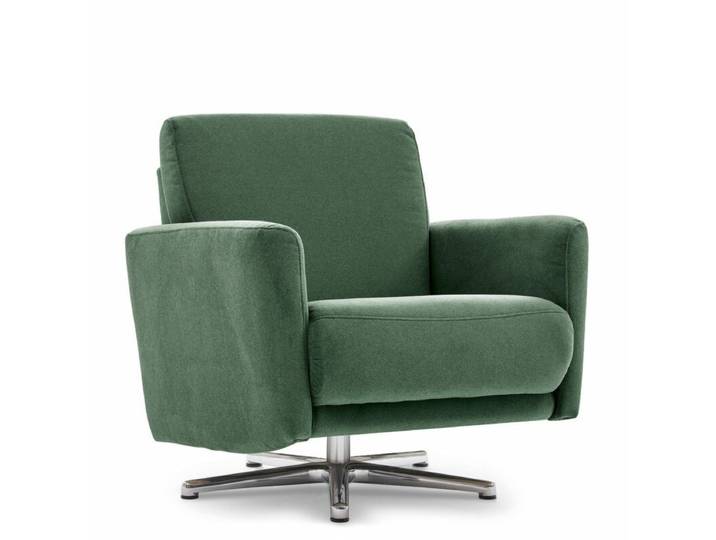 Calizza Interiors Lari Sessel - Flachgewebe in Samt-Optik multiCOLOR 1059 tanne - ohne Zusatzausstattung Modern, Zeitlos