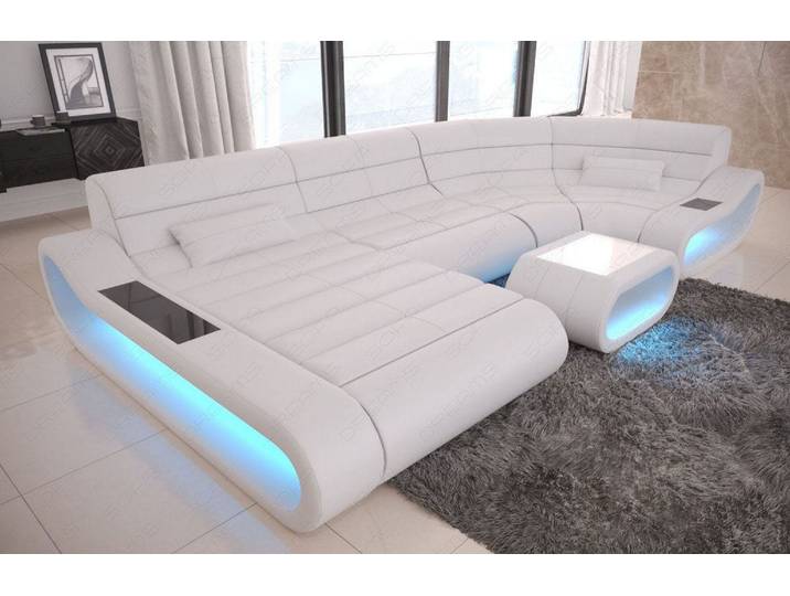 Wohnlandschaft Concept U-Form aus Leder