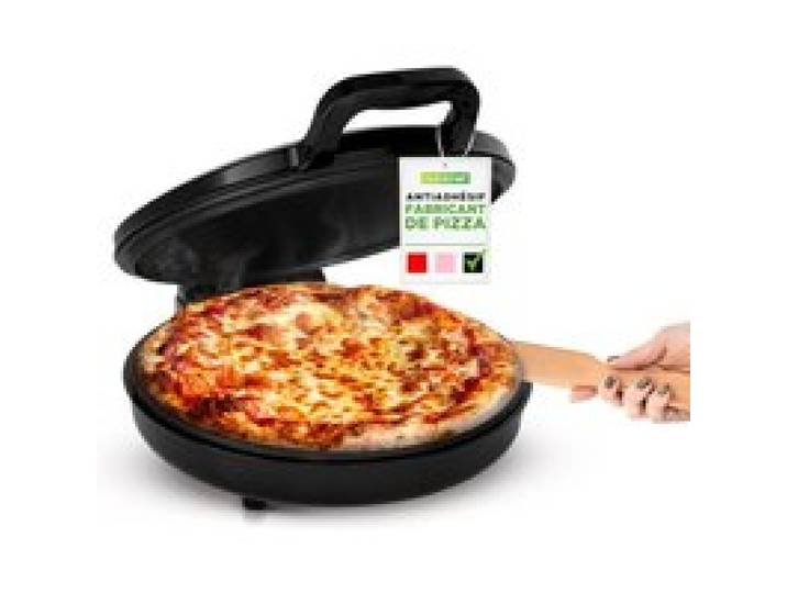 Four À Pizza Électrique 1500W - Appareil De Cuisson Antiadhésif Ø30 Cm - Prépare Pizzas Maison Œufs Tartines Et Plus -