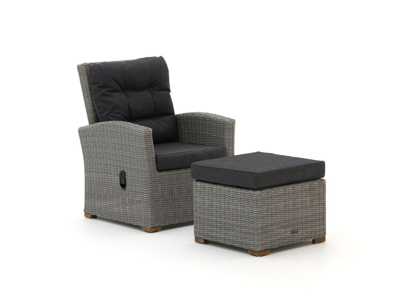 Intenso Furniture Mazzano Lounge tuinstoel - Grijs - Rattan