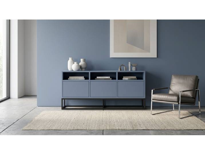 Blaues Sideboard / stylish / nach Maß Premium Dekore Nebelblau