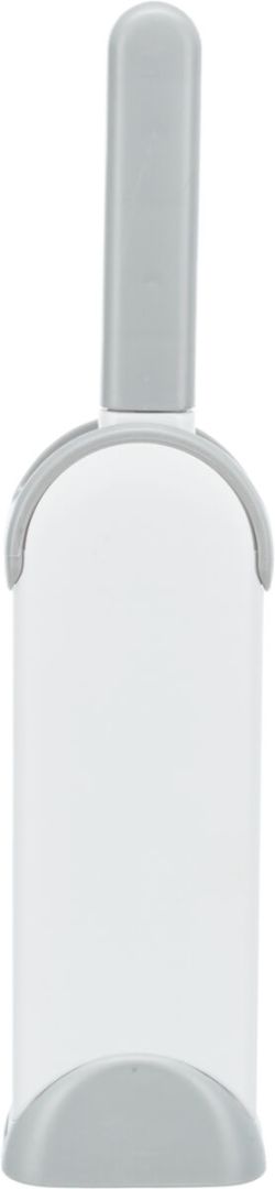 TRIXIE Fussel-Bürste mit Reinigungsstation, 33 cm, weiß / grau