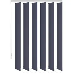 KS Handel 24 Lamellenvorhang Schiebevorhang fertiges Komplettsystem (dunkelgrau, 250x250 cm)