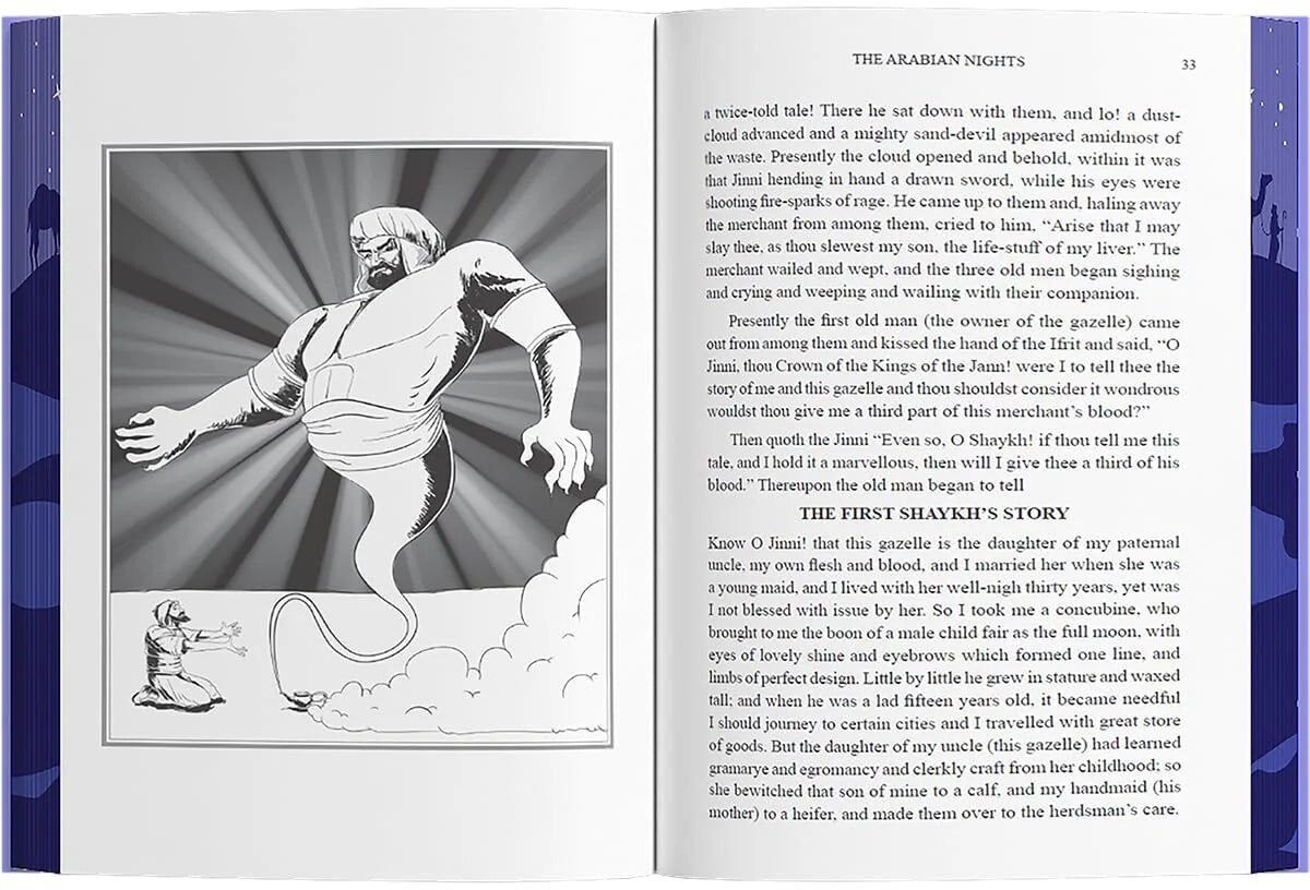 Arabian Nights by Sir Richard F. Burton - Wilco Classics Sprayed Edge Premium Hardback - Classic Middle Eastern Folklore Collection,  Gift