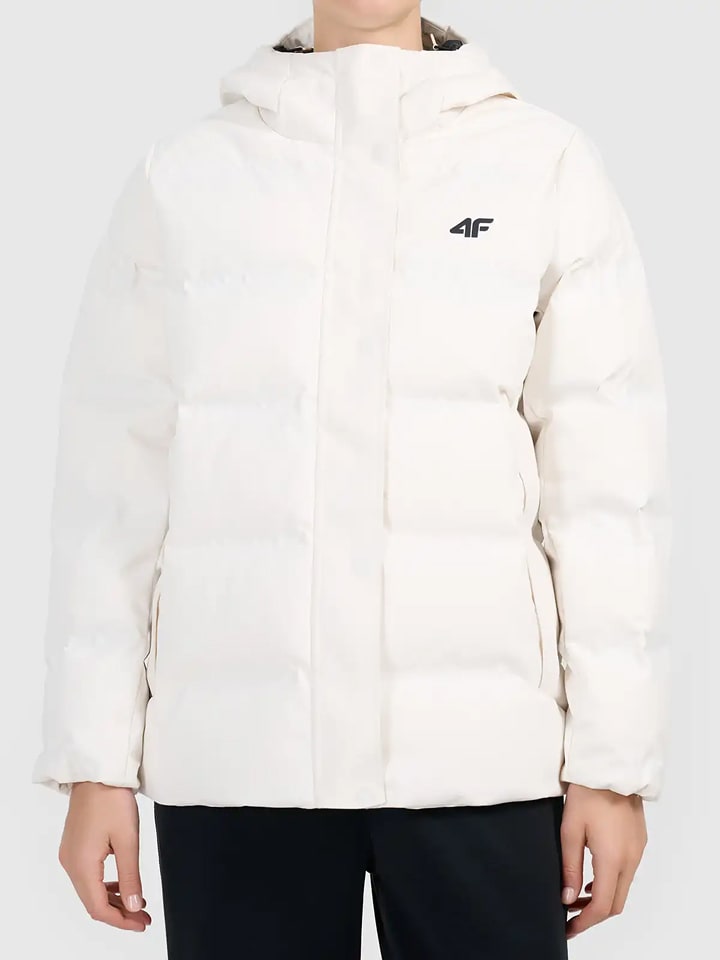 4F Winterjacke in Creme - L