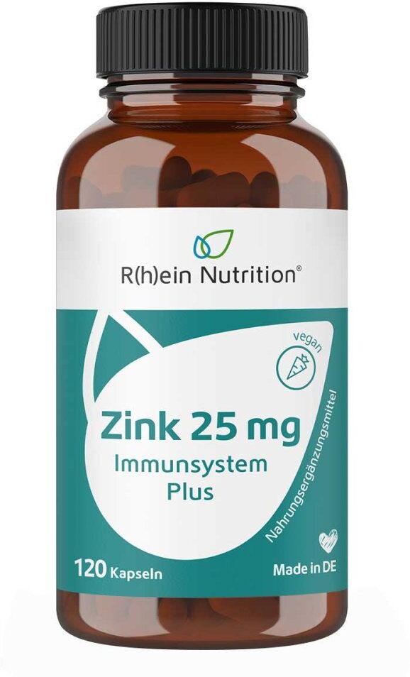 R(h)ein Nutrition Zink 25 mg Immunsystem Plus hochdosiert+vegan Kapseln 120stk