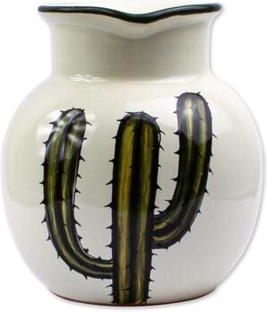 Novica Handmade Saguaro Ceramic Pitcher
