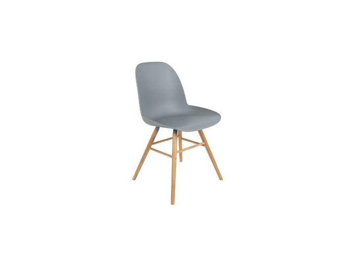 Chaise en polypropylène gris clair, structure en aluminium, pieds