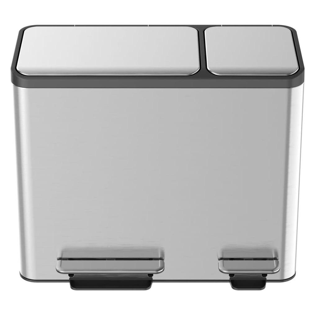 EKO Treteimer EcoCasa 15+15+15 Liter edelstahl (45 l) (22669876)