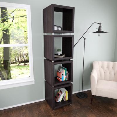 SEI Furniture Potter Transitional Brown Wood Bookshelf