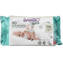Babytücher Bambo Nature Feuchtpflegetücher parfümfrei 80er umweltfreindliche Babytücher, für empfindliche Haut