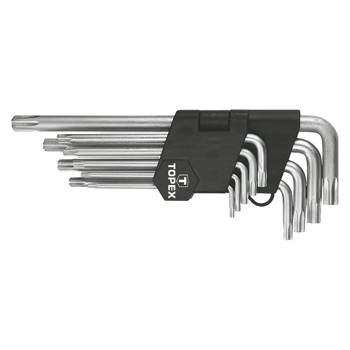 Topex Torx-Schlüsselsatz, Typ L T10-T50 9-tlg. (35D961) (35D961)