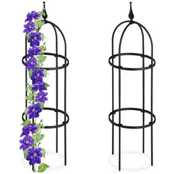 Relaxdays Rankhilfe 85 cm 2er Set Schwarz