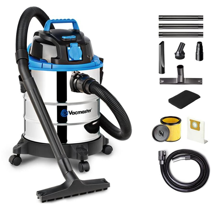 Vacmaster VQ1220SC Nat- en droogzuiger met blaasfunctie, 1250W, 20 liter