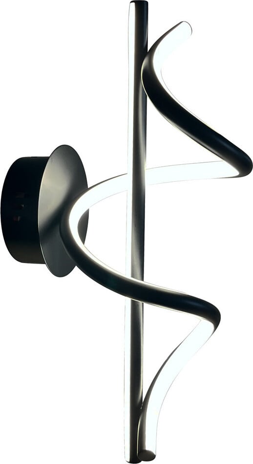 Milagro TWIST ML1058 Moderne Spiraalvormige LED-wandlamp, Zwart
