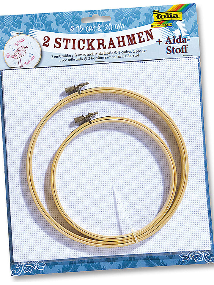 folia PAPER Stickrahmen in Natur/ Weiß - onesize