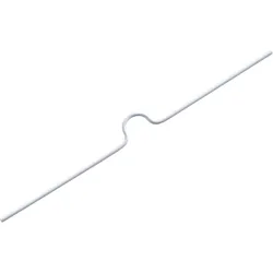 100 Vorgebogener Kalenderaufhänger weiß | 150 mm, Kunststoff, Stahl