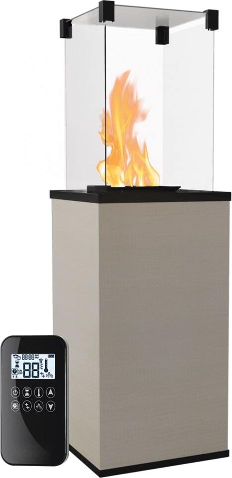 KRATKI Gaskamin PATIO Quarzstein Filo Oro Gasheizgerät 4-8,2 kW
