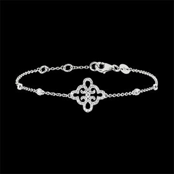 Edenly Armband Frische - Blume - 9 Karat WeiÃŸgold und Diamanten