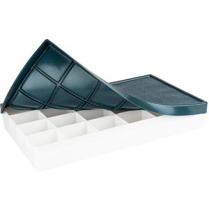 Ideen-mit-Herz Mischpalette 12365, 24 Fächer, aus Kunststoff, weiß, Rechteck, mit Deckel, 21,5 x 12,3 cm