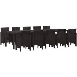 vidaXL, Gartentisch + Balkontisch, Outdoor-Dining-Set (300 x 100 x 73 cm)